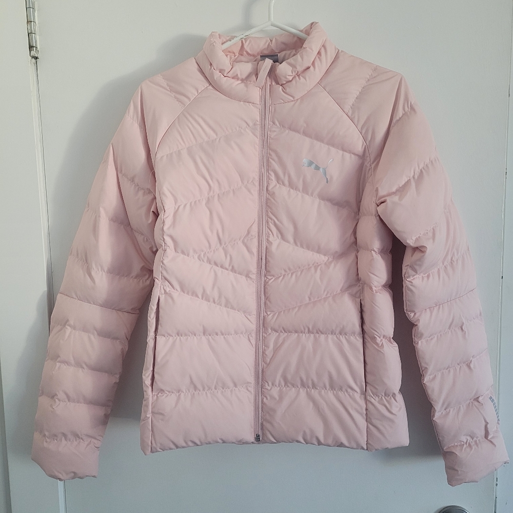 Puma Light Pink Pastel Puffer Women's Jacket Like New Small